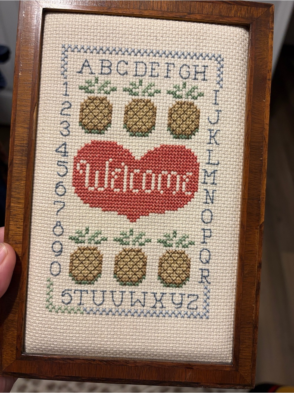 vintage Cross stitch sampler